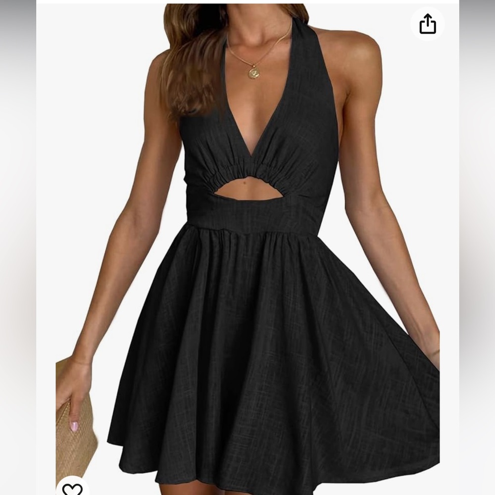 Black halter sundress size XL